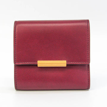BOTTEGA VENETA 578752 Women's Leather Wallet [tri-fold] Bordeaux