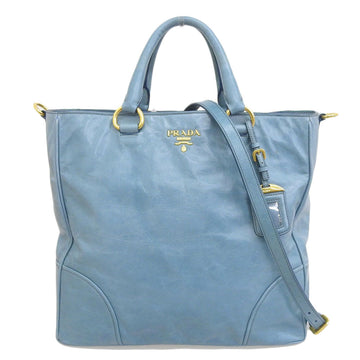 Prada leather hand shoulder 2WAY bag light blue BN2326