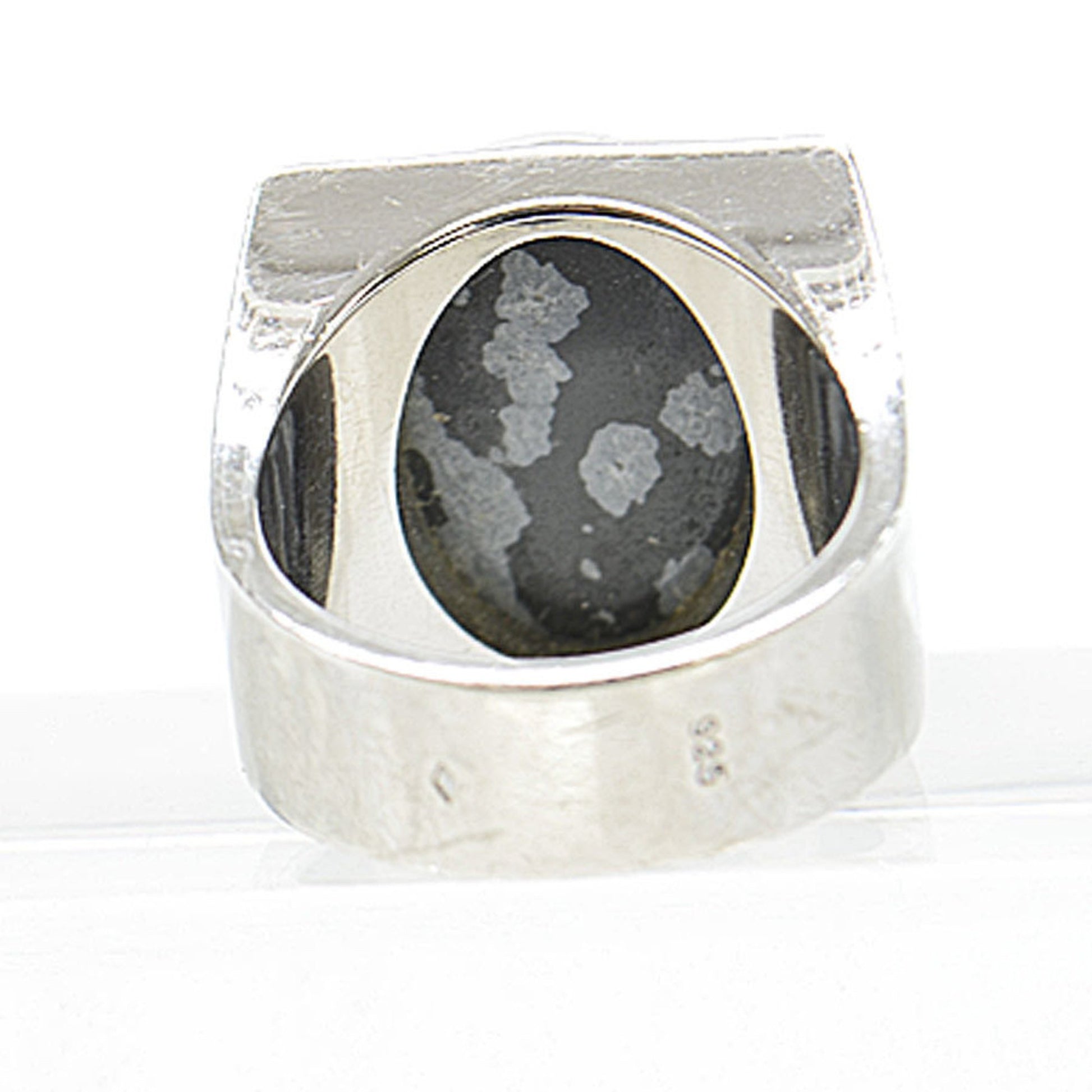 Authenticated Used Louis Vuitton Ring Chevalier Snowflow Obsidian Silver  Black SV925 Men's M64903 