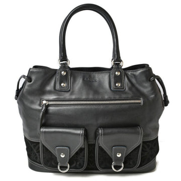 LOEWE tote bag business A4 storage possible  anagram leather black
