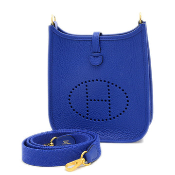 Hermes Evelyn TPM Amazon Taurillon Clemence Blue Electric U Engraved Shoulder Bag