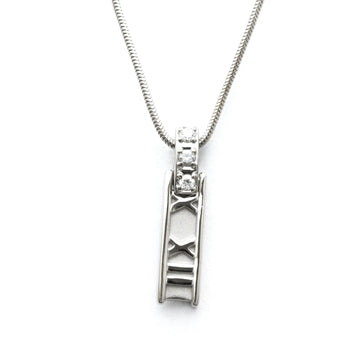 TIFFANY Atlas 3P Diamond Necklace White Gold [18K] Diamond Men,Women Fashion Pendant Necklace [Silver]