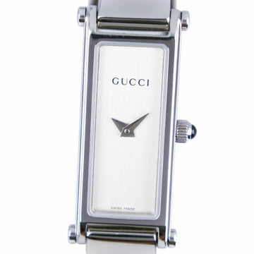 GUCCI Watch 1500L Stainless Steel Swiss Made Quartz Analog Display Silver Dial Ladies