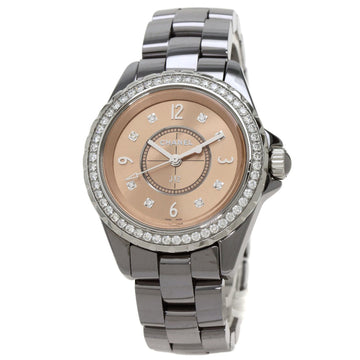 CHANEL H2563 J12 chronomatic 33mm diamond watch titanium ceramic ladies