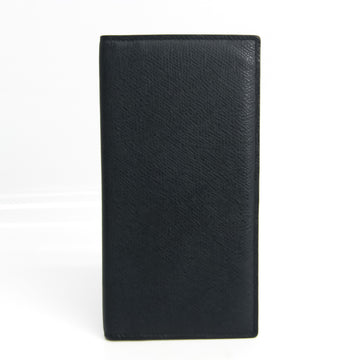 VALEXTRA Vertical 12 Card V8L21 Men's Leather Long Bill Wallet [bi-fold] Navy