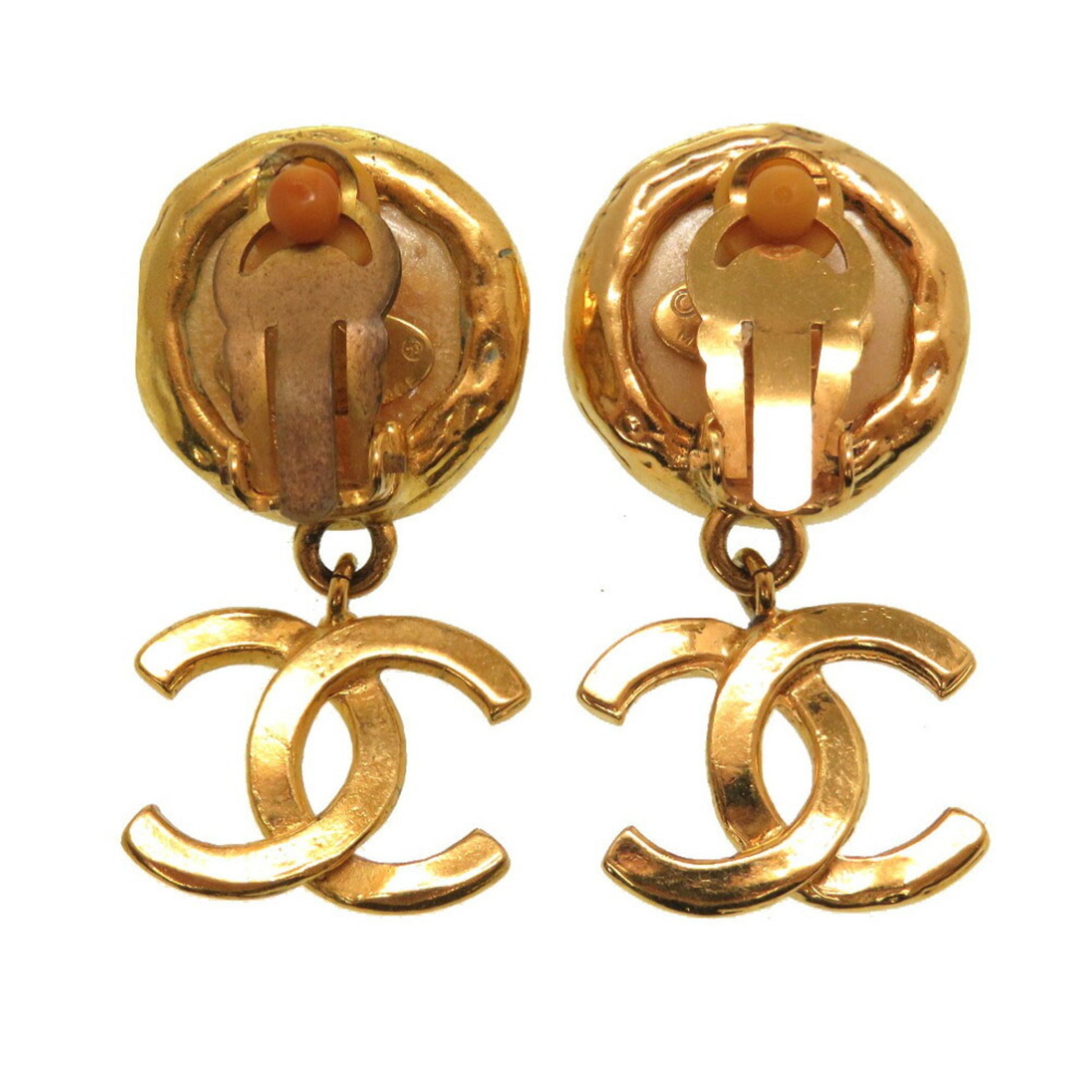 Buy [CHANEL] CHANEL Coco Mark Plastic Orange Ladies Earrings 【second hand】  from Japan - Buy authentic Plus exclusive items from Japan