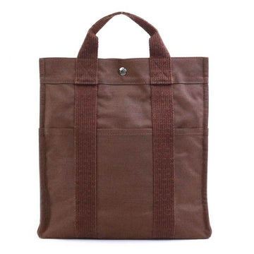 HERMES Backpack Yell Line Sack Ad MM Canvas Brown Unisex