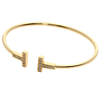 TIFFANY T Wire Bracelet K18 Yellow Gold Women's &Co.