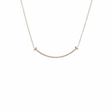 TIFFANY&Co.  T Smile Necklace Small Women's K18 Yellow Gold