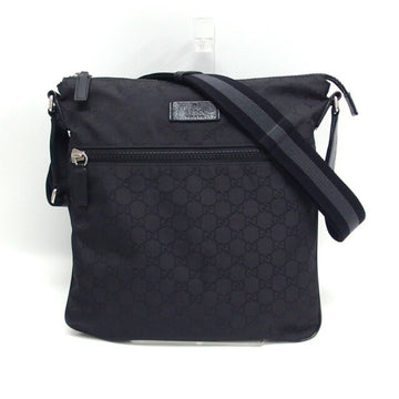 Gucci GG nylon shoulder bag black x gray