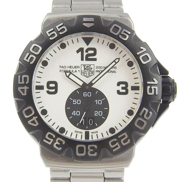 TAG HEUER Formula 1 Watch Grand Date WAH1011.BA0854 Stainless Steel Silver Quartz Analog Display Men's White Dial