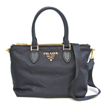 PRADA 1BA275 Women's Saffiano,Nylon Handbag,Shoulder Bag Navy
