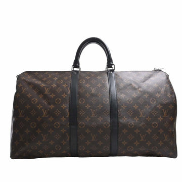 Pre-owned Authentic Louis Vuitton LV Boston Bag Keepall Bandouliere 55  Brown Monogram