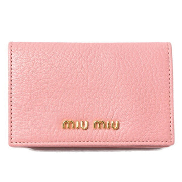 MIU MIU Miu card case coin business holder miumiu 5M1122 MADRAS ROSA Rose