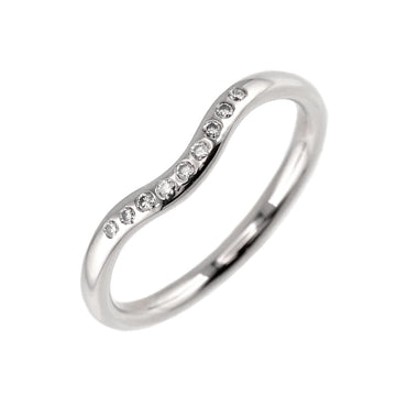 TIFFANY&Co. Curved Band No. 12 Ring Diamond Width 2.2mm Pt Platinum