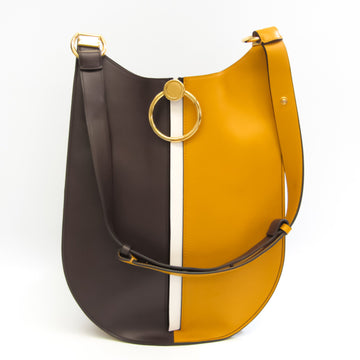 Marni SCMP0001Y1 Women's Leather Shoulder Bag Brown,Yellow