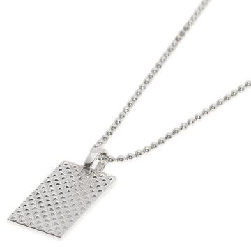 TIFFANY Square Plate Necklace Silver Women's &Co.