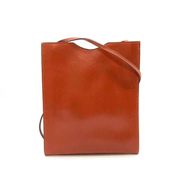 HERMES Bag Onimetu Brown Tea Shoulder Pochette Square Ladies Men's Box Calf Leather