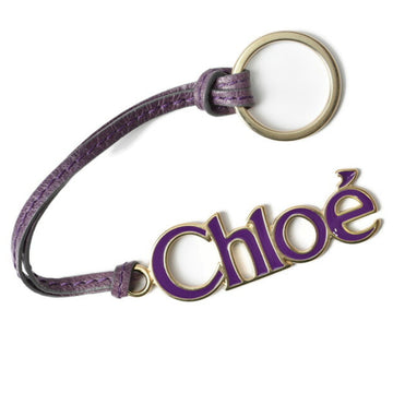 CHLOE  Keyring Bag Charm Keychain Motif Violet 7EPCG-8S812