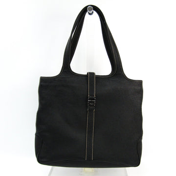 Salvatore Ferragamo AU-21 0737 Women's Leather Tote Bag Black