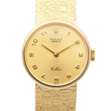 ROLEX Cellini Watch 18K Gold 4933 Manual Winding Ladies  W Number 1994-1995 Computer Bracelet