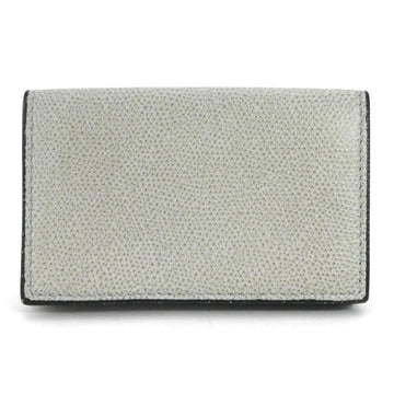 VALEXTRA Card Case Business Holder Leather Gray Unisex