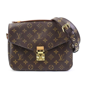 LOUIS VUITTON Handbag Crossbody Shoulder Bag Monogram Pochette Metis MM Canvas Brown Gold Women's M44875