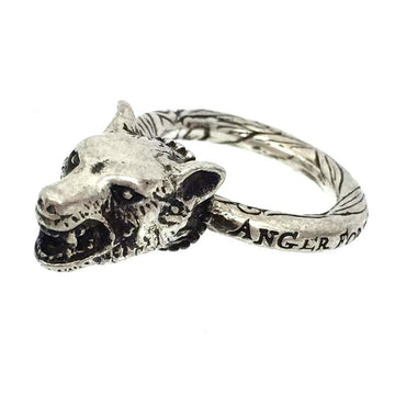 Gucci ANGER FOREST anger forest WOLF HEAD wolf head ring silver AG925 men's women's