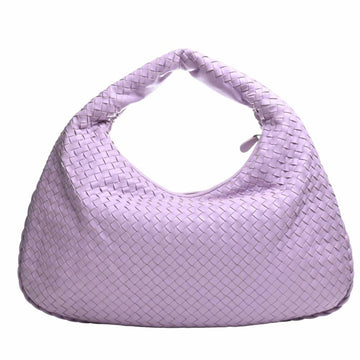 BOTTEGA VENETA Intrecciato Leather One Shoulder Bag Purple Women's
