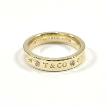 TIFFANY 1837 Narrow 2PD Ring K18 Gold Diamond &Co. Women's