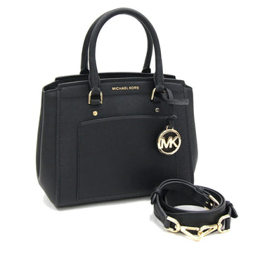 MICHAEL KORS handbag 30T9GP9M2L black leather shoulder bag ladies
