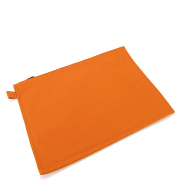 HERMES Bora Pouch GM Canvas Orange Bag-in-bag Accessories Clutch Women's  Bag