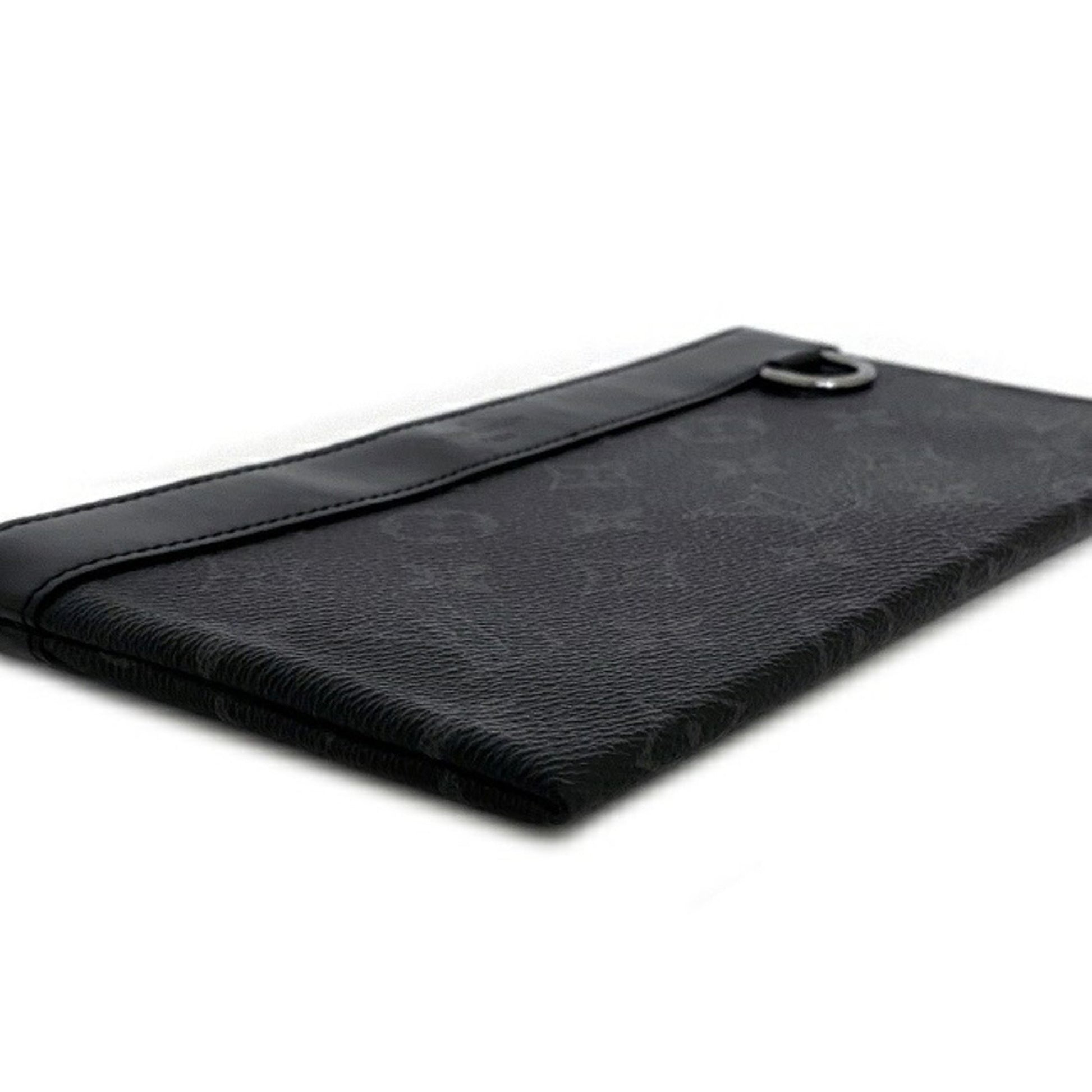 Authenticated Used Louis Vuitton Pouch Pochette Discovery Black Monogram  Eclipse M44323 Leather SP1189 LOUIS VUITTON D Ring Men's Clutch Bag Wallet  