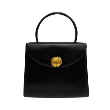 GIVENCHY Vintage Logo Hardware Calf Leather Genuine Handbag Mini Tote Bag Black
