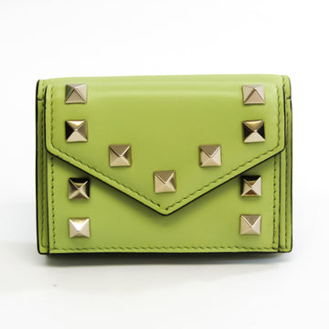 VALENTINO GARAVANI Garavani Women's Leather Wallet [tri-fold] Light Green
