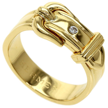 Hermes Sunture Bookle Serie 1P Diamond Ring K18 Yellow Gold Women's HERMES