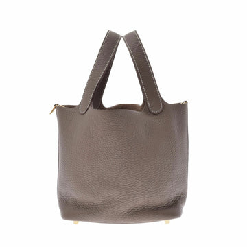 Hermes Picotin Lock PM Etoupe U Engraved (around 2022) Women's Taurillon Clemence Handbag