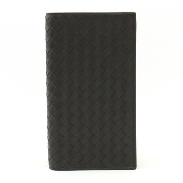 BOTTEGA VENETA Intrecciato Long Wallet Leather Black 316005