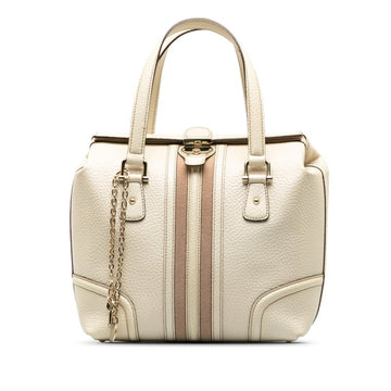 GUCCI handbag doctor's bag 146002 white pink leather ladies