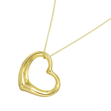 TIFFANY&Co. Open Heart 27mm Necklace 46cm K18 YG Yellow Gold 750