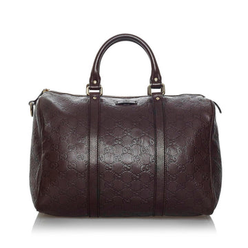 Gucci Shima Handbag Mini Boston 193603 Brown Leather Ladies GUCCI