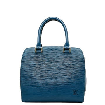 LOUIS VUITTON Epi Pont Neuf Handbag M52055 Toledo Blue Leather Ladies