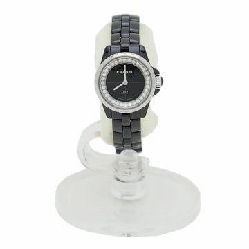 CHANEL J12/XS Circle Diamond 19mm Watch H5235 Black Ceramic Bracelet Belt Ladies Quartz 32 Diamonds
