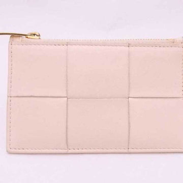 BOTTEGA VENETA BOTTEGAVENETA Coin Case Card Maxi Intrecciato Leather Light Pink Beige Gold Women's