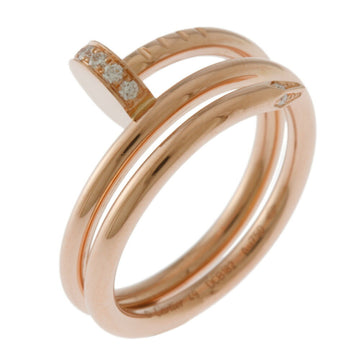 CARTIER Just Ankle Diamond Ring No. 7 18K K18 Pink Gold Ladies