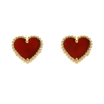 VAN CLEEF & ARPELS Heart Sweet Alhambra K18PG Pink Gold Earrings