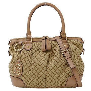 GUCCI Bag Ladies Handbag Shoulder 2way Suki GG Canvas Leather Pink Beige Brown 247902
