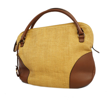 Salvatore Ferragamo Gancini Tote Bag Women's Straw,Leather Handbag Brown