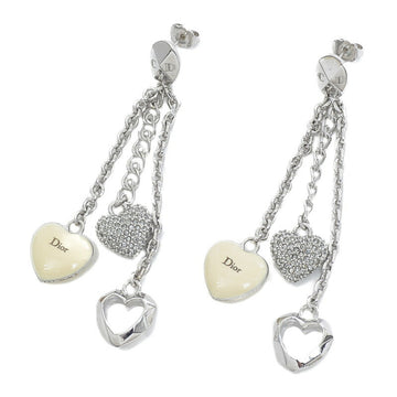 CHRISTIAN DIOR Dior triple swing heart earrings silver
