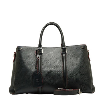 LOUIS VUITTON Epi Soufflot NV MM Handbag Shoulder Bag M55610 Noir Black Red Leather Ladies